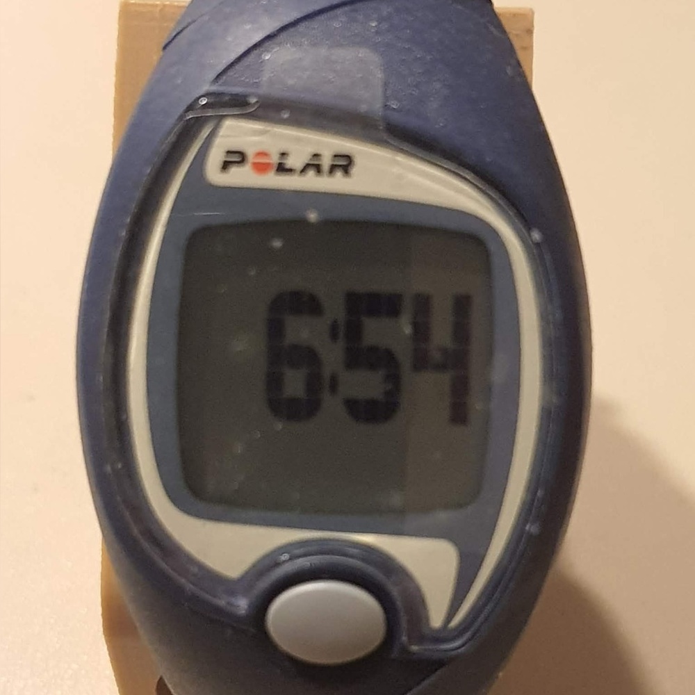 🦋10/$20🦋 Polar FS1 Silver/Blue Women's Heart Rate Monitor Watch (Watch Only)